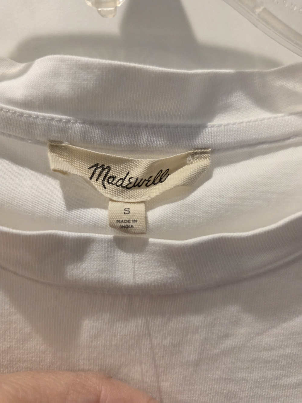 Madewell Hazel Femme Top Women’s S White Cotton Puff Sleeve Crew Neck Blouse - Picture 5 of 9